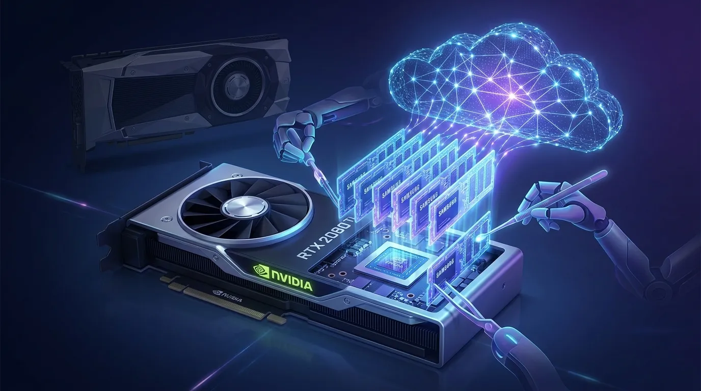 GeForce RTX 2080 Ti : un atelier japonais la passe à 22 Go pour défier les GPU IA à 1000 $